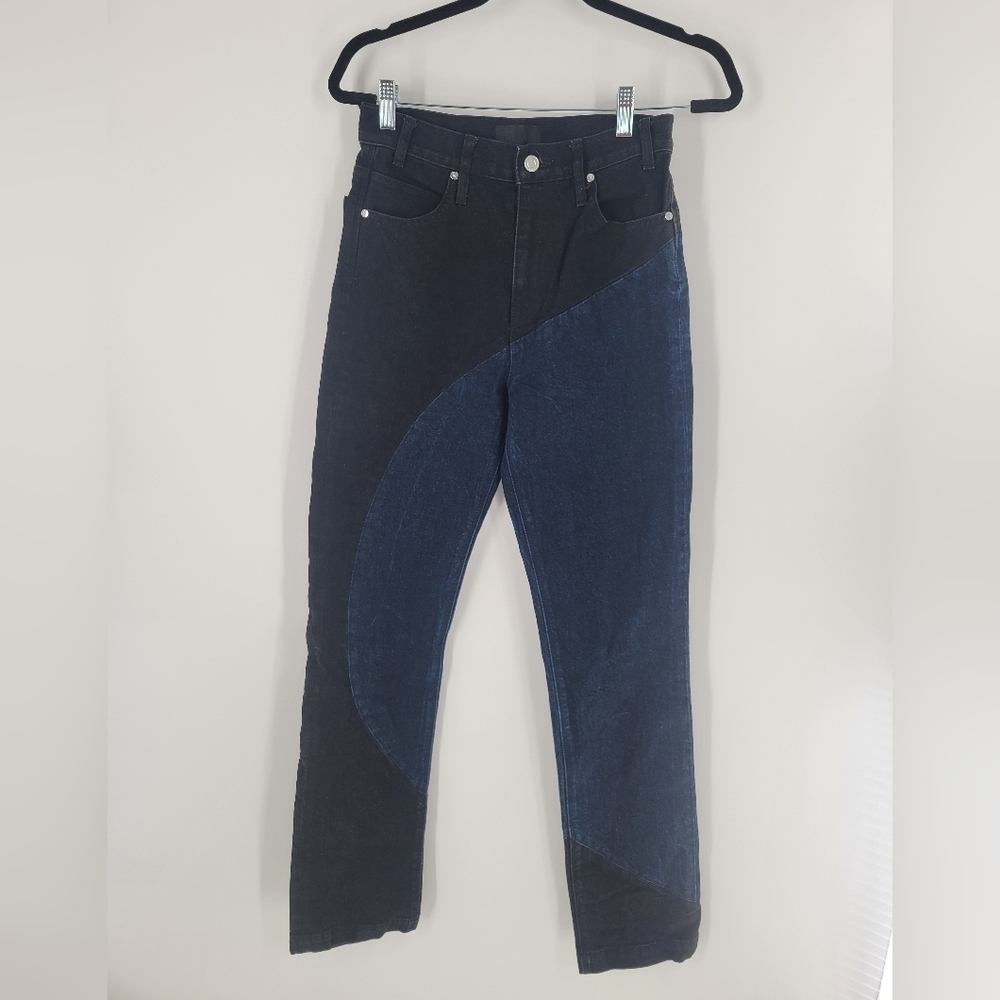 R+A Womens High Rise Straight Leg Jeans‎ Blue Size 26 Japanese Denim Long New
